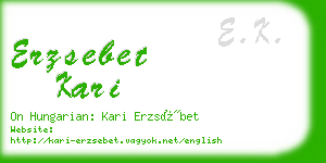 erzsebet kari business card